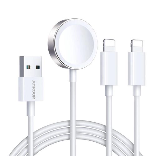 Joyroom S-IW007 3-in-1 cable USB-A magnetic charger - Lightning 1.2m - white, Joyroom 6956116771294 6956116771294
