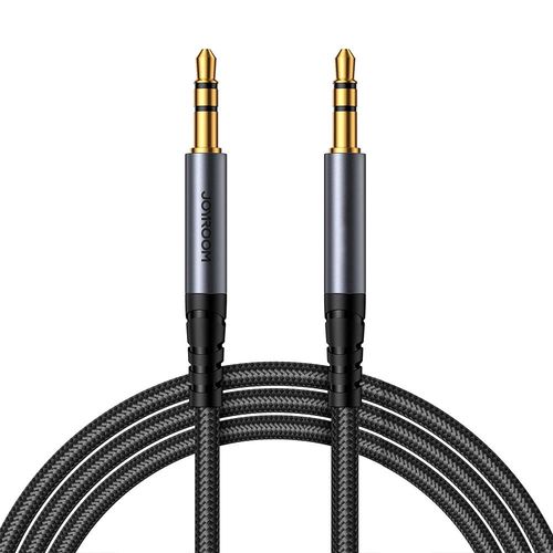 Joyroom stereo audio cable AUX 3.5 mm mini jack 1.2m black (SY-A08), Joyroom 6956116773809 6956116773809