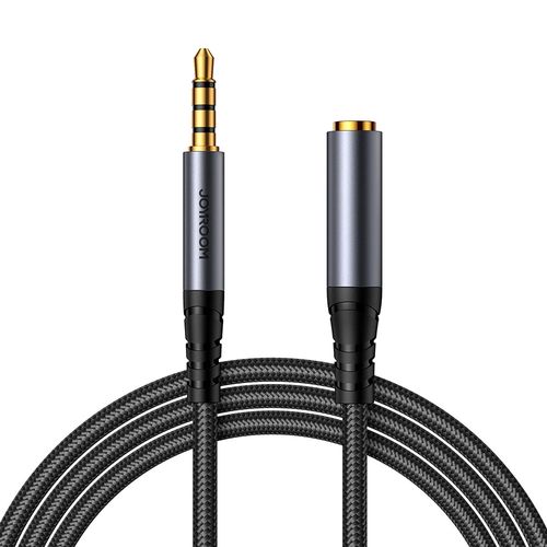 Joyroom stereo audio cable AUX 3.5 mm mini jack (male) - mini jack (female) 1.2 m black (SY-A09), Joyroom 6956116773823 6956116773823