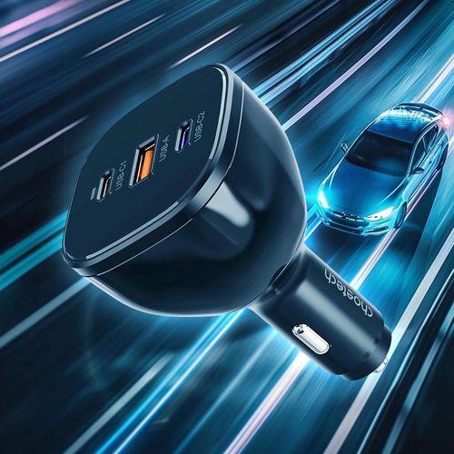 Choetech TC0024 car charger 160W 2x USB-C PD 3.1 1x USB-A - black, Choetech 6932112106216 6932112106216