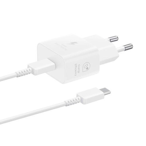 Samsung EP-T2510XWEGEU 25W SFC GaN wall charger with USB-C cable - white, Samsung 8806094911985 8806094911985