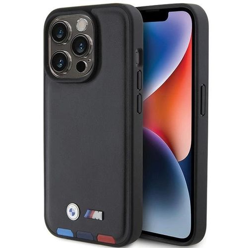 BMW BMHCP15L22PTDK iPhone 15 Pro 6.1&quot; black/black Leather Stamp Tricolor, BMW 3666339143367 3666339143367
