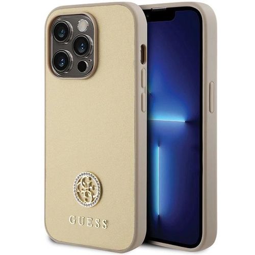 Guess GUHCP15XPS4DGPD iPhone 15 Pro Max 6.7&quot; gold/gold hardcase Strass Metal Logo, Guess 3666339151034 3666339151034