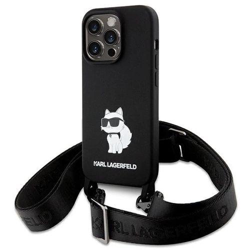 Karl Lagerfeld KLHCP15XSCBSCNK iPhone 15 Pro Max 6.7&quot; hardcase black/black Crossbody Silicone Choupette, Karl Lagerfeld 3666339167585 3666339167585