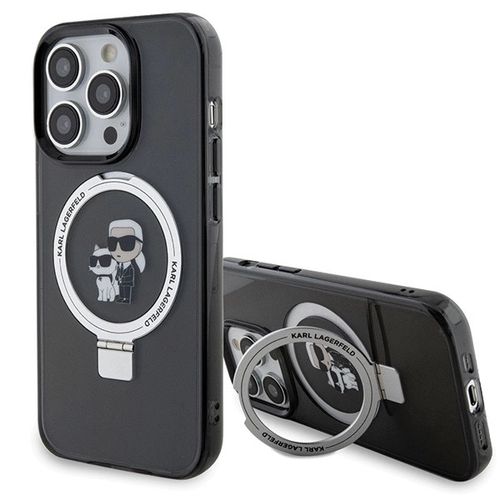 Karl Lagerfeld KLHMP13LHMRSKCK iPhone 13 Pro 6.1&quot; black/black hardcase Ring Stand Karl&amp;Choupette MagSafe, Karl Lagerfeld 3666339169053 3666339169053