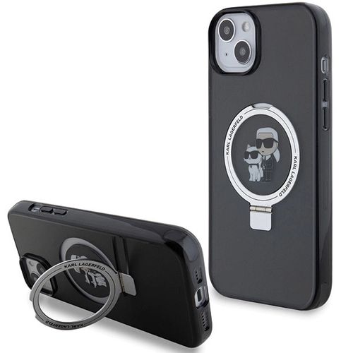 Karl Lagerfeld KLHMP15MHMRSKCK iPhone 15 Plus 6.7&quot;black/black hardcase Ring Stand Karl&amp;Choupette MagSafe, Karl Lagerfeld 3666339169121 3666339169121