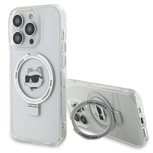 Karl Lagerfeld KLHMP15XHMRSCHH iPhone 15 Pro Max 6.7&quot; white/white hardcase Ring Stand Choupette Head MagSafe, Karl Lagerfeld 3666339168667 3666339168667