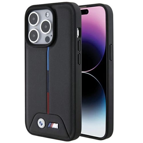 BMW Quilted Tricolor iPhone 15 Pro Case - Black, BMW 3666339143572 3666339143572