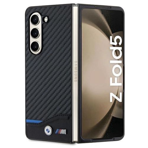 BMW Leather Carbon case for Samsung Galaxy Z Fold 5 - black, BMW 3666339174088