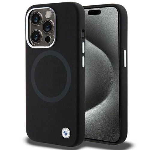 BMW Signature Liquid Silicone MagSafe case for iPhone 15 Pro - black, BMW 3666339144661