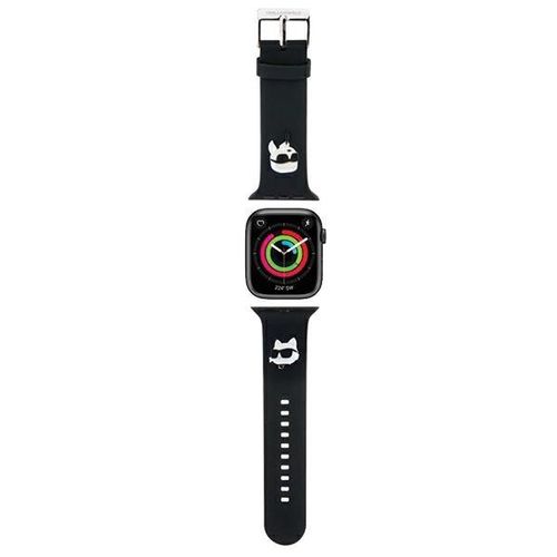 Karl Lagerfeld 3D Rubber Karl&Choupette Heads strap for Apple Watch 42/44/45/49mm - black, Karl Lagerfeld 3666339190088 3666339190088