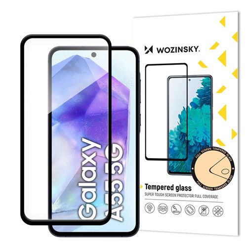 Wozinsky Tempered Glass Full Glue for Samsung Galaxy A55 with black frame, Wozinsky 5907769360480
