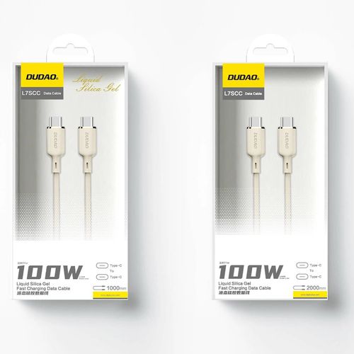 Dudao L7SCC USB-C - USB-C cable 100W 1m - beige, Dudao 6976625331086 6976625331086