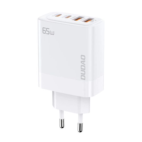 Dudao A65EU GaN network charger 2xUSB-A / 2xUSB-C PD 65W - white, Dudao 6976625331246 6976625331246