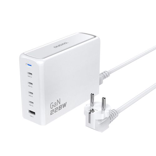 Dudao A228EU GaN charger 1x USB-A 4x USB-C PD 228W - white, Dudao 6976625331376 6976625331376