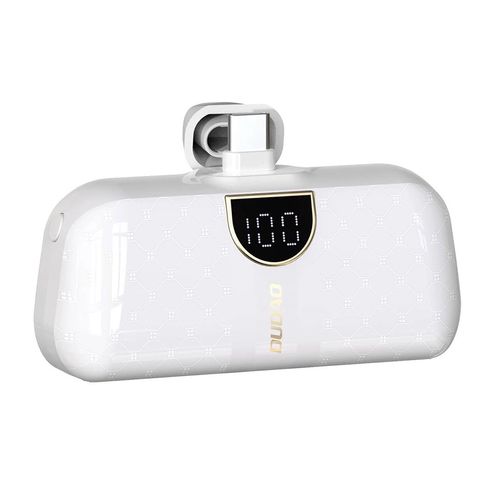 Powerbank Dudao K20SC 5000mAh mini 2x USB-C - white, Dudao 6976625331345 6976625331345