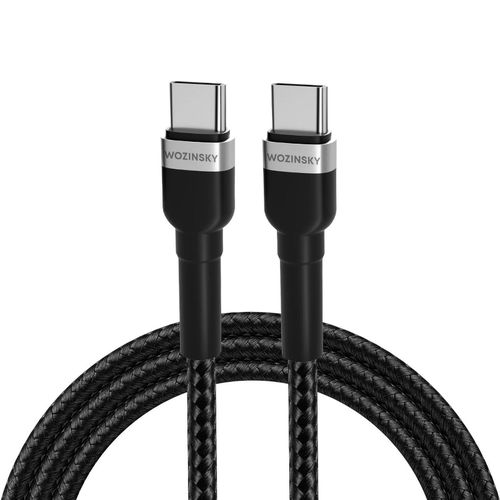 Wozinsky WNBCC1 USB-C / USB-C PD 65W cable 1 m - black, Wozinsky 5907769308734 5907769308734