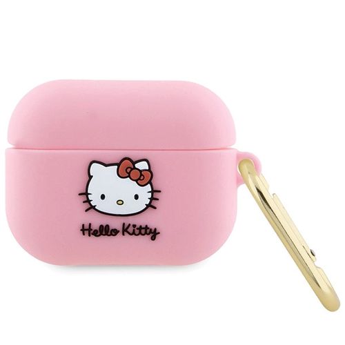 Hello Kitty Silicone 3D Kitty Head case for AirPods Pro - pink, Hello Kitty 3666339189686