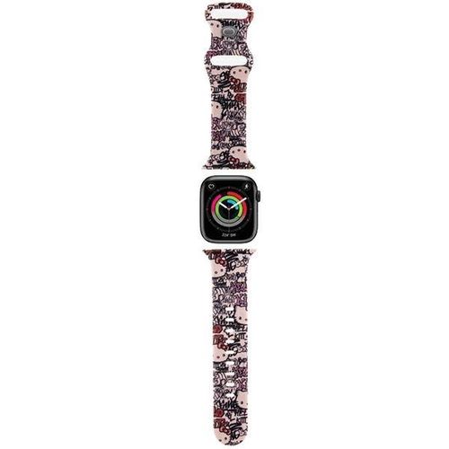 Hello Kitty Silicone Tags Graffiti Strap for Apple Watch 38/40/41mm - Pink, Hello Kitty 3666339190361