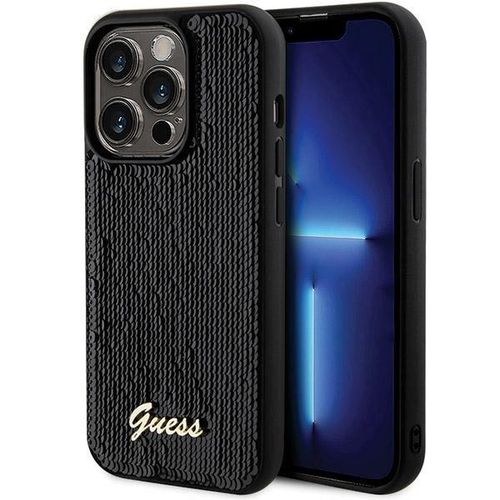 Guess Sequin Script Metal case for iPhone 13 Pro / 13 - black, Guess 3666339172817 3666339172817