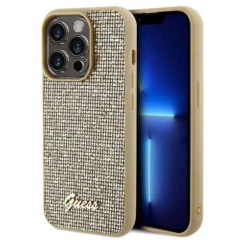 Guess Disco Metal Script case for iPhone 14 Pro - gold, Guess 3666339173555 3666339173555