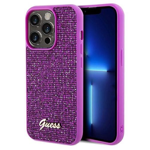 Guess Disco Metal Script case for iPhone 14 Pro Max - fuchsia, Guess 3666339173708 3666339173708