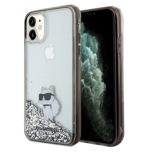 Karl Lagerfeld Liquid Glitter Choupette case for iPhone 11 / Xr - transparent, Karl Lagerfeld 3666339164119 3666339164119