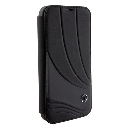 Mercedes Leather Wave Pattern iPhone 15 Pro Case - Black, Mercedes 3666339203023 3666339203023