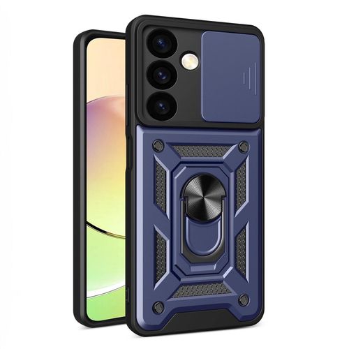 Hybrid Armor Camshield case for Xiaomi POCO C65 / Redmi 13C armored case with camera cover - blue, Hurtel 5907769360183 5907769360183