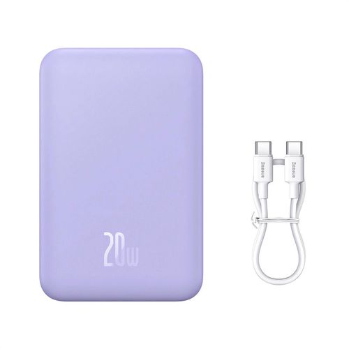 Baseus Magnetic Mini 20000 mAh 20W Powerbank - purple + USB-C / USB-C cable, Baseus 6932172628819 6932172628819