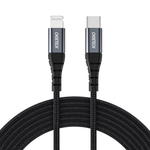 Choetech IP0039 USB-C / Lightning MFi cable, 1.2m long - black, Choetech 6971824975079