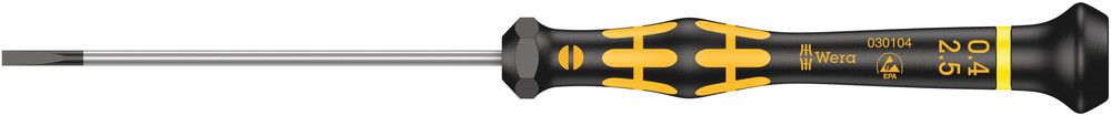 1578 A ESD Kraftform Micro screwdriver for slotted screws, 0.40x2.5x80, Wera 05030104001