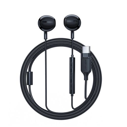 Acefast L2 in-ear headphones with USB-C connector, microphone and remote control 1.2 m - black, Acefast 6974316282891 6974316282891