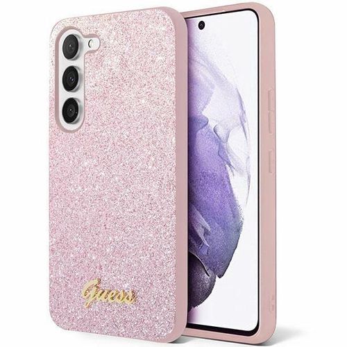 Guess Glitter Script case for Samsung Galaxy S24+ - pink, Guess 3666339241407 3666339241407
