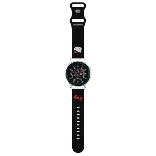 Hello Kitty Silicone Kitty Head strap universal 22mm - black, Hello Kitty 3666339211981