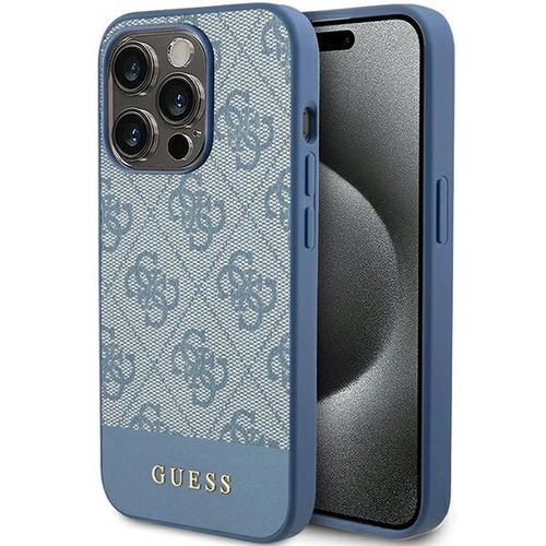 Guess 4G Stripe Collection case for iPhone 15 Pro - blue, Guess 3666339209896 3666339209896