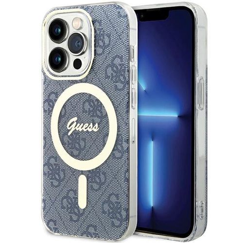 Guess IML 4G MagSafe case for iPhone 15 Pro - blue, Guess 3666339194642 3666339194642