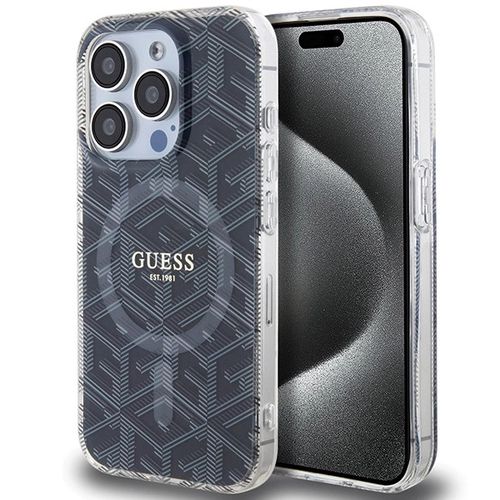 Guess IML GCube MagSafe case for iPhone 15 Pro - black, Guess 3666339221867 3666339221867