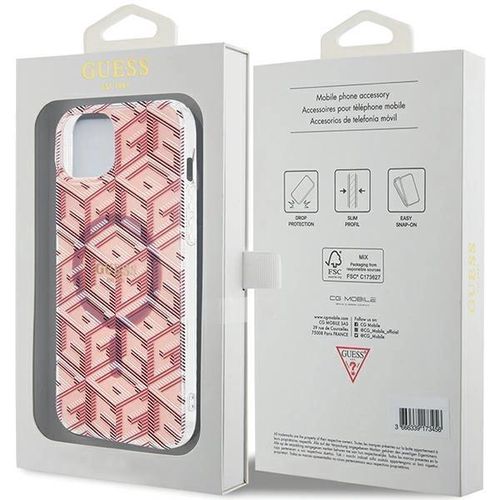 Guess IML GCube MagSafe case for iPhone 15 Plus / 14 Plus - pink, Guess 3666339221997 3666339221997