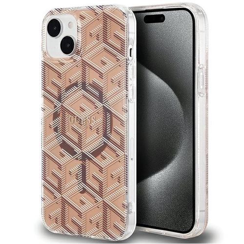 Guess IML GCube MagSafe case for iPhone 15 / 14 / 13 - brown, Guess 3666339222123 3666339222123