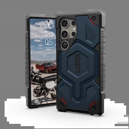 UAG Monarch Pro Case for Samsung Galaxy S24 Ultra 5G with Magnetic Module - Blue Kevlar, UAG 214416113955 214416113955