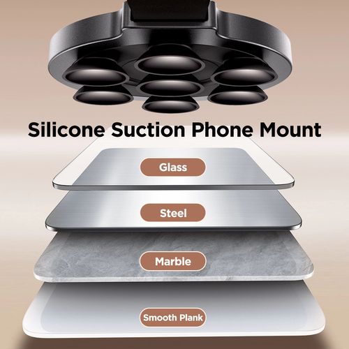 Joyroom JR-ZS393 magnetic phone holder with suction cups - black, Joyroom 6956116734817 6956116734817