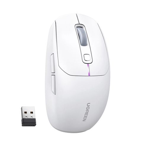 Ugreen MU103 Bluetooth 5.0 computer mouse / 2.4GHz USB receiver - white, Ugreen 6941876216291 6941876216291