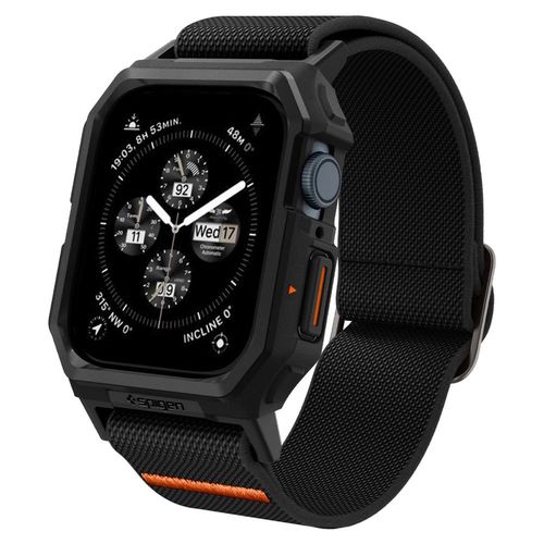 Spigen Lite Fit Pro Case with Strap for Apple Watch 4 / 5 / 6 / 7 / 8 / 9 / SE (44 / 45 mm) - Matte Black, Spigen 8809896754118 8809896754118