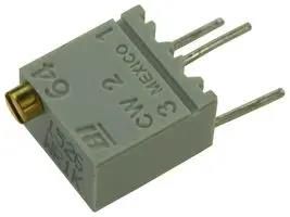 TRIMMER POTENTIOMETER, 1KOHM 12TURN THROUGH HOLE 64WR1KLF