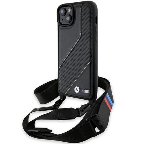 BMW M Edition Carbon Stripe &amp; Strap case for iPhone 15 / 14 / 13 - black, BMW 3666339235413