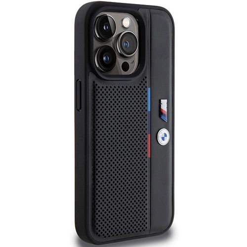 BMW Perforated Tricolor Line case for iPhone 15 Pro Max - black, BMW 3666339234720 3666339234720