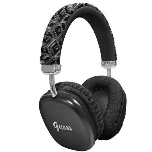 Guess GCube Metallic Script Logo Headphones - Black, Guess 3666339220792