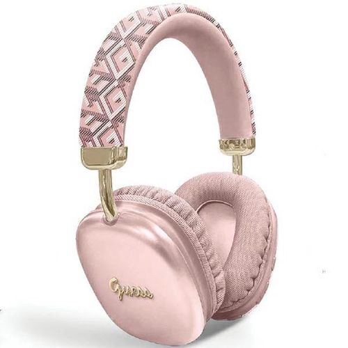 Guess GCube Metallic Script Logo Headphones - Pink, Guess 3666339220822 3666339220822