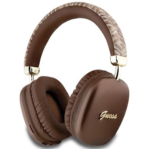 Guess GCube Metallic Script Logo Bluetooth on-ear headphones - brown, Guess 3666339220808